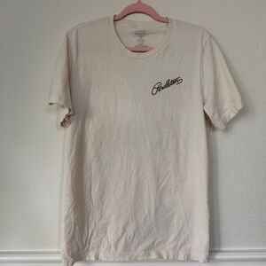 Pendleton Cream Graphic T Shirt Western Cowboy Back Print Logo Tee Size L